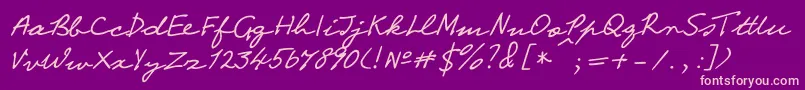Step Font – Pink Fonts on Purple Background