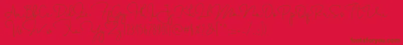 Annisa-fontti – ruskeat fontit punaisella taustalla