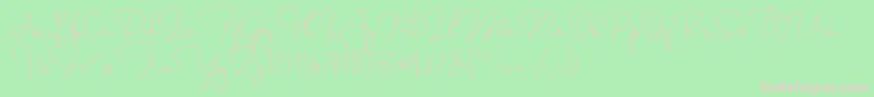 Annisa Font – Pink Fonts on Green Background