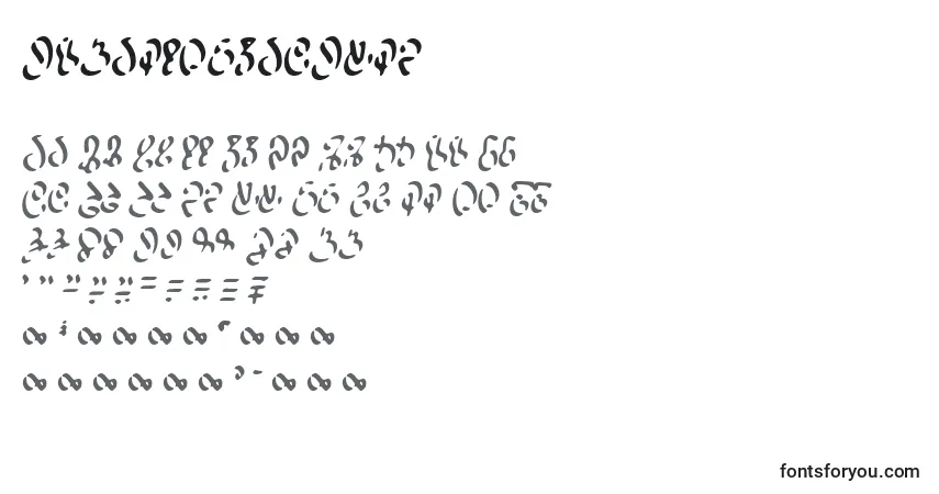 Czcionka WizardspeakWorn – alfabet, cyfry, specjalne znaki