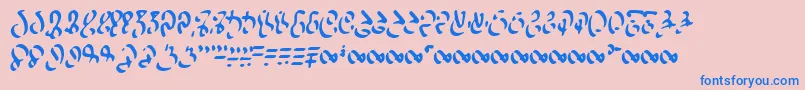 WizardspeakWorn Font – Blue Fonts on Pink Background