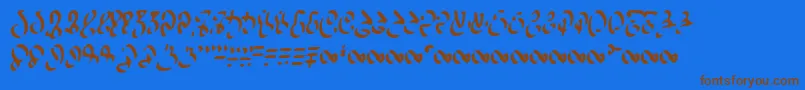 WizardspeakWorn Font – Brown Fonts on Blue Background