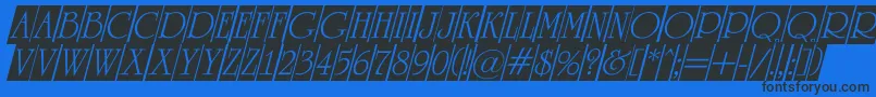 ARomanustitulcmdino Font – Black Fonts on Blue Background