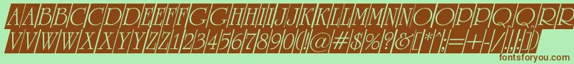 ARomanustitulcmdino Font – Brown Fonts on Green Background