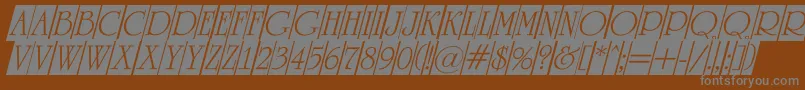 ARomanustitulcmdino Font – Gray Fonts on Brown Background