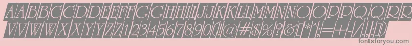 ARomanustitulcmdino-fontti – harmaat kirjasimet vaaleanpunaisella taustalla