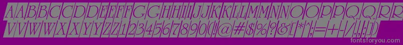 Шрифт ARomanustitulcmdino – серые шрифты на фиолетовом фоне