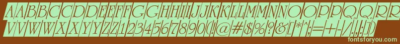 ARomanustitulcmdino Font – Green Fonts on Brown Background