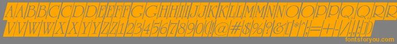 ARomanustitulcmdino Font – Orange Fonts on Gray Background