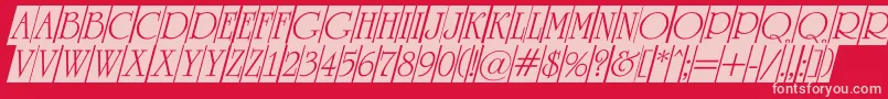 ARomanustitulcmdino Font – Pink Fonts on Red Background