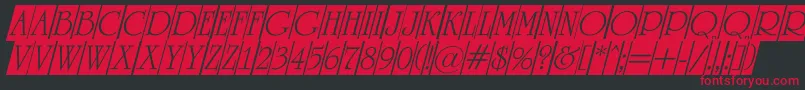 ARomanustitulcmdino Font – Red Fonts on Black Background