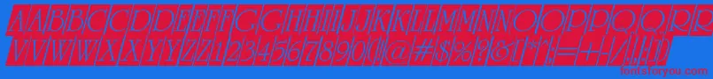 ARomanustitulcmdino Font – Red Fonts on Blue Background