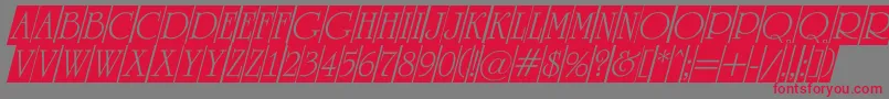 ARomanustitulcmdino Font – Red Fonts on Gray Background