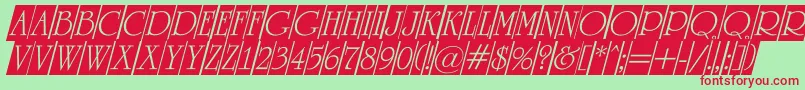 ARomanustitulcmdino Font – Red Fonts on Green Background