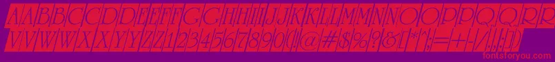 ARomanustitulcmdino Font – Red Fonts on Purple Background