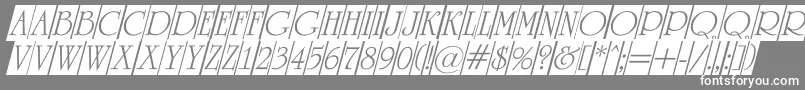 フォントARomanustitulcmdino – 灰色の背景に白い文字