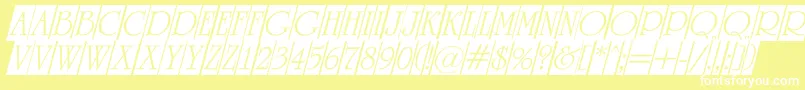 ARomanustitulcmdino Font – White Fonts on Yellow Background