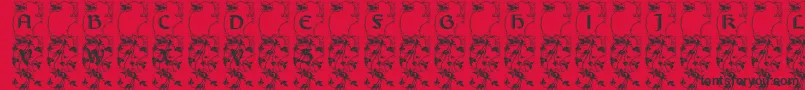 fuente Lisburneinitials – Fuentes Negras Sobre Fondo Rojo