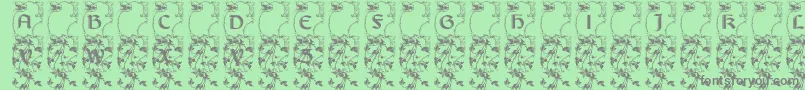 Lisburneinitials Font – Gray Fonts on Green Background