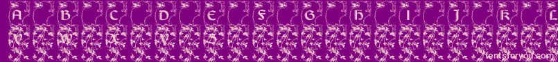 Lisburneinitials Font – Pink Fonts on Purple Background
