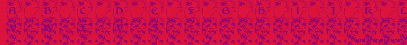 Lisburneinitials Font – Purple Fonts on Red Background