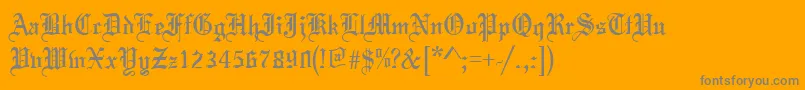ToccataRegular Font – Gray Fonts on Orange Background