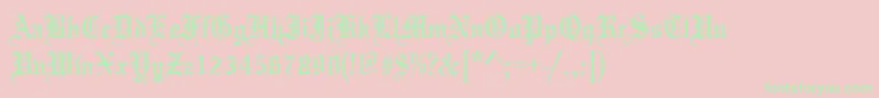 ToccataRegular Font – Green Fonts on Pink Background