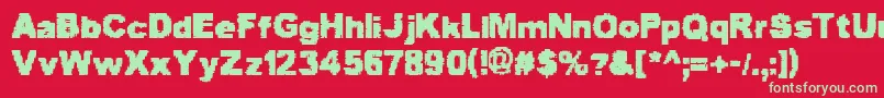 ScottieAndJudy Font – Green Fonts on Red Background