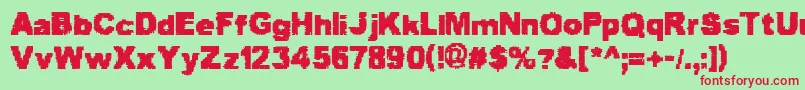 ScottieAndJudy Font – Red Fonts on Green Background