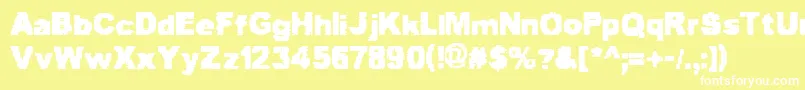 フォントScottieAndJudy – 黄色い背景に白い文字