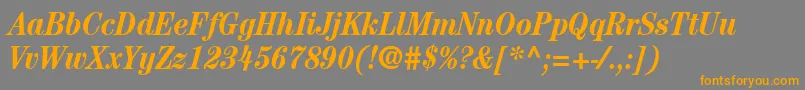 ItcCenturyLtBoldCondensedItalic Font – Orange Fonts on Gray Background