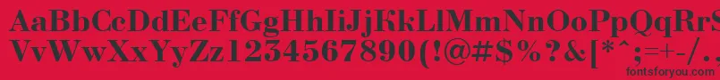 フォントABodoninovaBold – 赤い背景に黒い文字