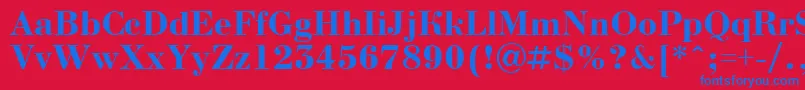 フォントABodoninovaBold – 赤い背景に青い文字