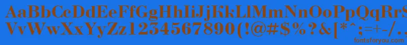 Шрифт ABodoninovaBold – коричневые шрифты на синем фоне