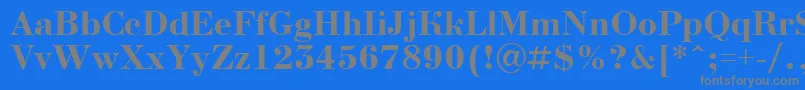 Lisätietoja ABodoninovaBold-fontista ABodoninovaBold-fontti – harmaat kirjasimet sinisellä taustalla