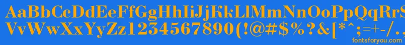 ABodoninovaBold Font – Orange Fonts on Blue Background