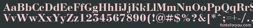 ABodoninovaBold Font – Pink Fonts on Black Background