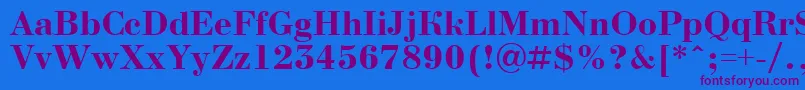 ABodoninovaBold Font – Purple Fonts on Blue Background