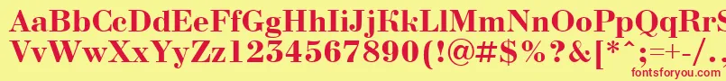ABodoninovaBold Font – Red Fonts on Yellow Background