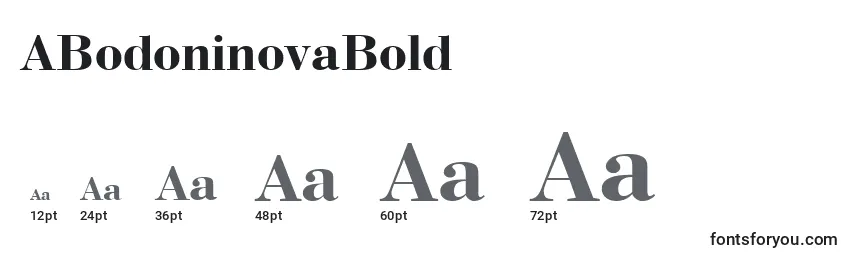 ABodoninovaBold Font Sizes