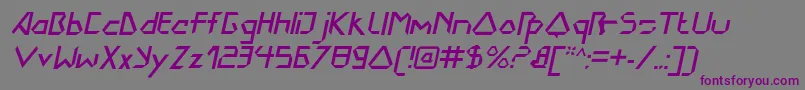 DokterbryceItalic-Schriftart – Violette Schriften auf grauem Hintergrund