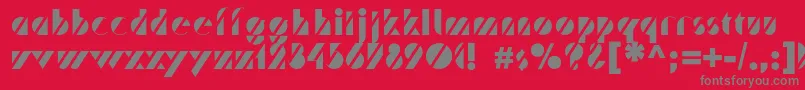 Więcej informacji o czcionce Trafaretc Czcionka Trafaretc – szare czcionki na czerwonym tle