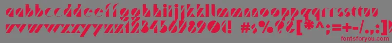Trafaretc Font – Red Fonts on Gray Background