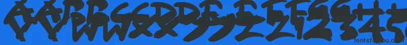 Lisätietoja SloppyPaint-fontista SloppyPaint-fontti – mustat fontit sinisellä taustalla