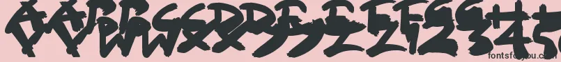 Шрифт SloppyPaint – чёрные шрифты на розовом фоне