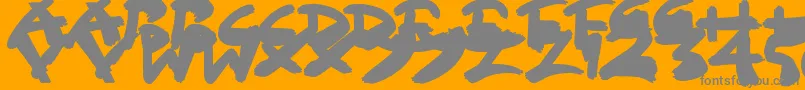 Шрифт SloppyPaint – серые шрифты на оранжевом фоне