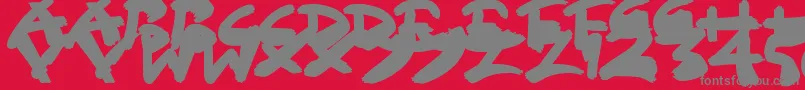 SloppyPaint Font – Gray Fonts on Red Background