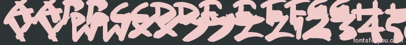 SloppyPaint-fontti – vaaleanpunaiset fontit mustalla taustalla