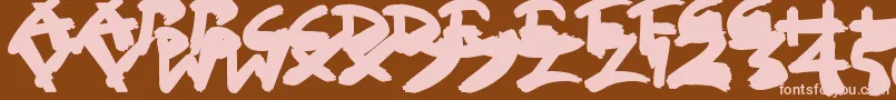 More about SloppyPaint Font SloppyPaint Font – Pink Fonts on Brown Background