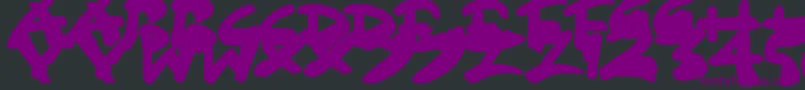 Шрифт SloppyPaint – фиолетовые шрифты на чёрном фоне